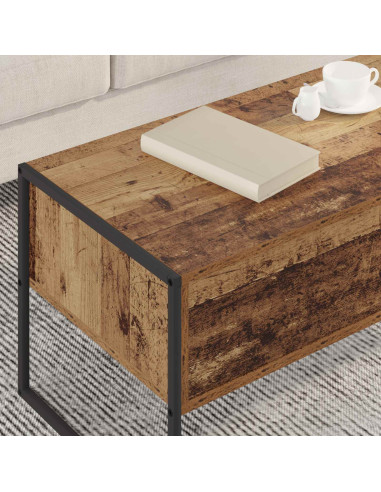 Tavolino da salotto con cassetto Legno vecchio 100 x 46 x 40 cm