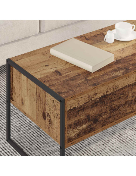 Tavolino da salotto con cassetto Legno vecchio 100 x 46 x 40 cm