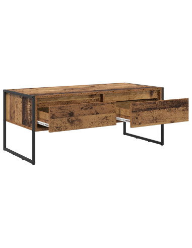 Tavolino da salotto con cassetto Legno vecchio 100 x 46 x 40 cm