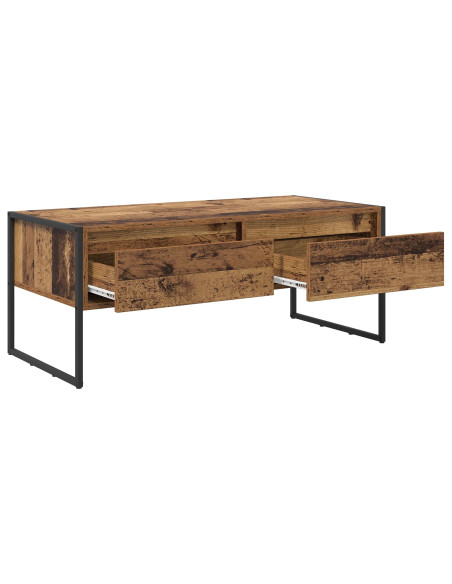 Tavolino da salotto con cassetto Legno vecchio 100 x 46 x 40 cm