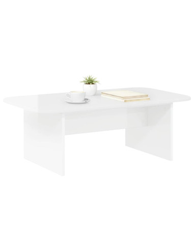 Tavolino da salotto Bianco Lucido 93 x 53 x 33 cm