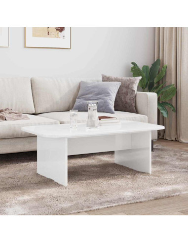 Tavolino da salotto Bianco Lucido 93 x 53 x 33 cm