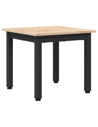 Tavolino da salotto Naturale 40 x 40 x 36 cm Pino massello