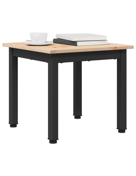 Tavolino da salotto Naturale 40 x 40 x 36 cm Pino massello