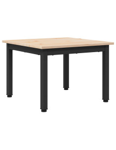 Tavolino da salotto Naturale 50 x 50 x 36 cm Pino massello 2