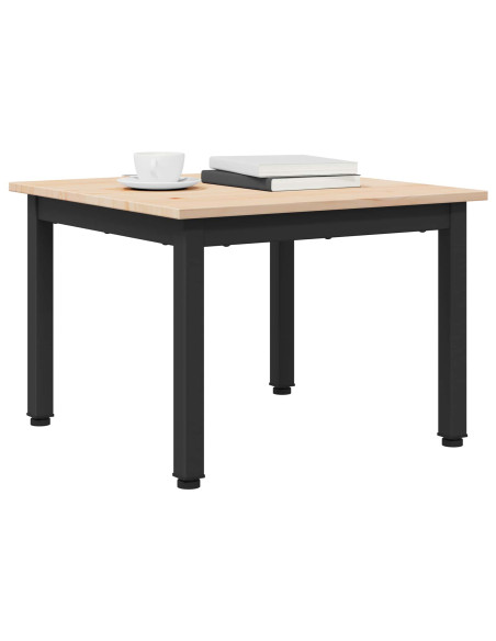 Tavolino da salotto Naturale 50 x 50 x 36 cm Pino massello