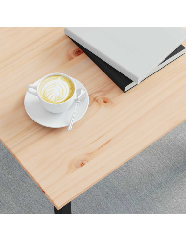 Tavolino da salotto Naturale 50 x 50 x 36 cm Pino massello