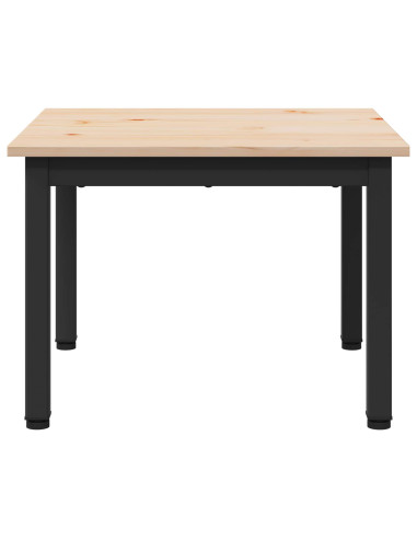 Tavolino da salotto Naturale 50 x 50 x 36 cm Pino massello