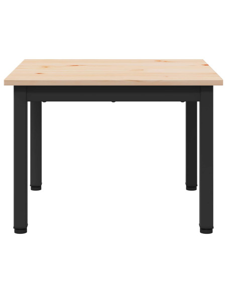 Tavolino da salotto Naturale 50 x 50 x 36 cm Pino massello