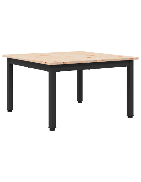 Tavolino da salotto Naturale 60 x 60 x 36 cm Pino massello