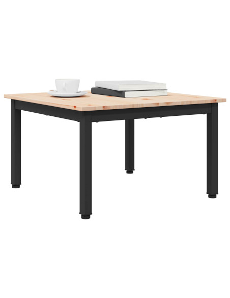 Tavolino da salotto Naturale 60 x 60 x 36 cm Pino massello