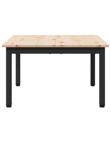 Tavolino da salotto Naturale 60 x 60 x 36 cm Pino massello