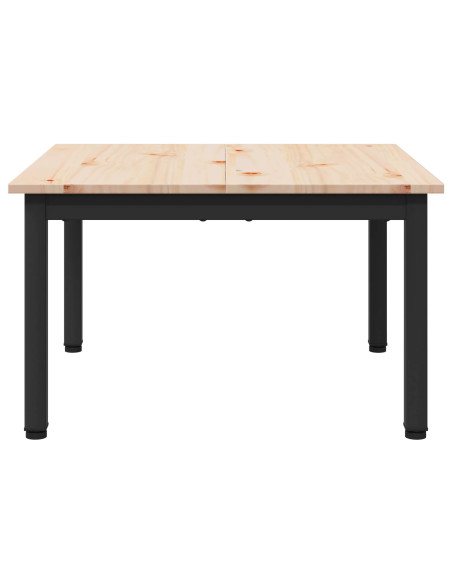 Tavolino da salotto Naturale 60 x 60 x 36 cm Pino massello