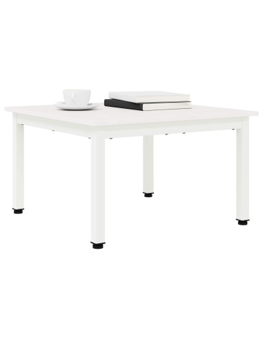 Tavolino da salotto Bianco 60 x 60 x 36 cm Pino massello