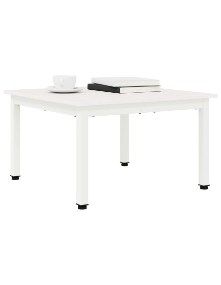 Tavolino da salotto Bianco 60 x 60 x 36 cm Pino massello