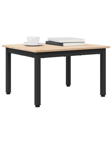 Tavolino da salotto Naturale 60 x 50 x 36 cm Pino massello