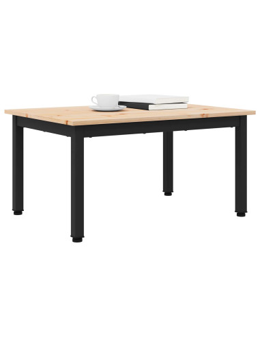 Tavolino da salotto Naturale 60 x 50 x 36 cm Pino massello