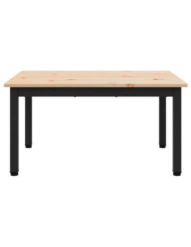 Tavolino da salotto Naturale 60 x 50 x 36 cm Pino massello