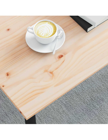 Tavolino da salotto Naturale 100 x 50 x 45 cm Pino massello
