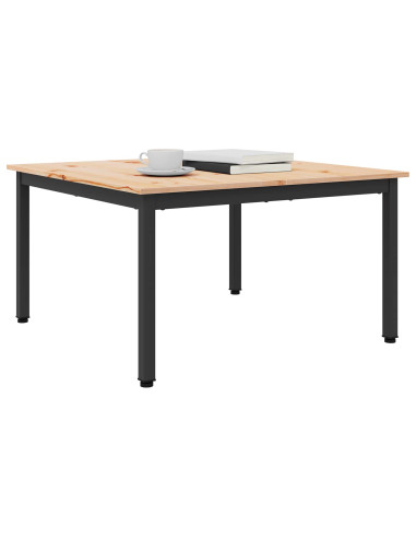 Tavolino da salotto Naturale 80 x 80 x 45 cm Pino massello