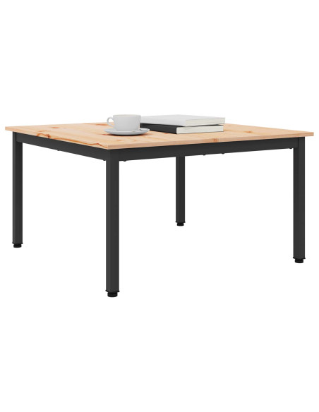 Tavolino da salotto Naturale 80 x 80 x 45 cm Pino massello