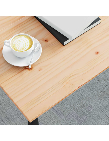 Tavolino da salotto Naturale 80 x 80 x 45 cm Pino massello