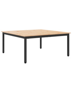 Tavolino da salotto Naturale 100 x 100 x 45 cm Pino massello 2