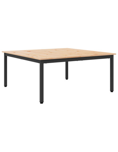 Tavolino da salotto Naturale 100 x 100 x 45 cm Pino massello