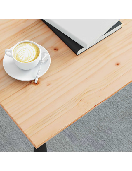 Tavolino da salotto Naturale 100 x 100 x 45 cm Pino massello