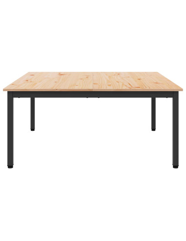 Tavolino da salotto Naturale 100 x 100 x 45 cm Pino massello