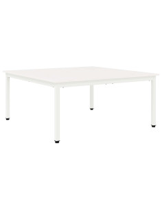 Tavolino da salotto Bianco 100 x 100 x 45 cm Pino massello 2