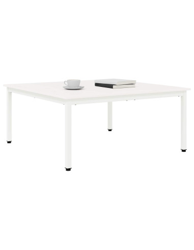 Tavolino da salotto Bianco 100 x 100 x 45 cm Pino massello