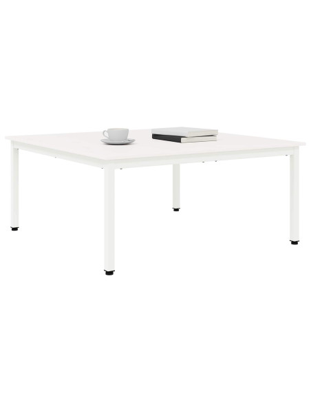 Tavolino da salotto Bianco 100 x 100 x 45 cm Pino massello