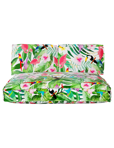 Set di Cuscini Floreale 3 pcs Multicolore Tessuto Oxford