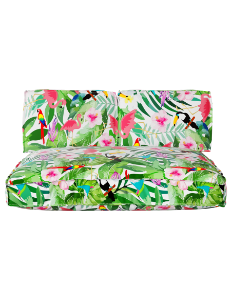 Set di Cuscini Floreale 3 pcs Multicolore Tessuto Oxford