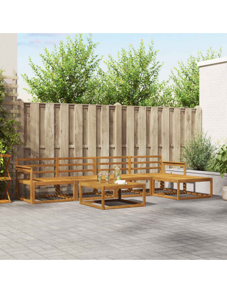 Set di divani da esterno 6 pcs Naturale