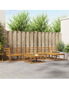 Set di divani da esterno 6 pcs Naturale