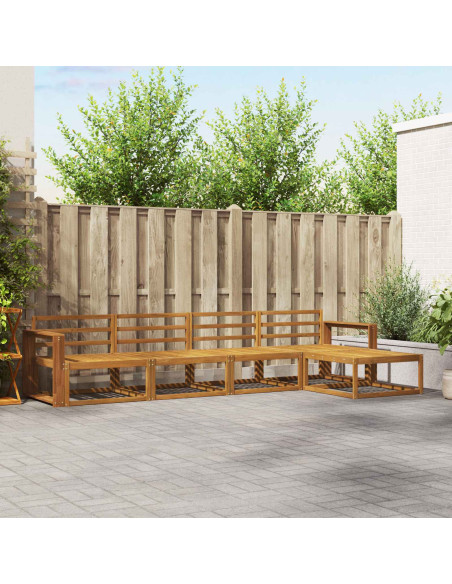 Set di divani da esterno 5 pcs Naturale