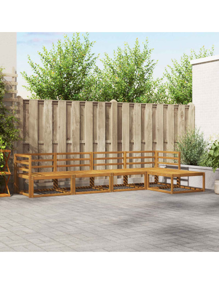 Set di divani da esterno 5 pcs Naturale