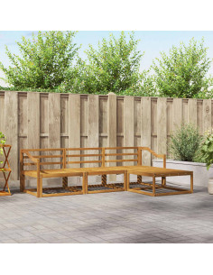 Set di divani da esterno 4 pcs Naturale