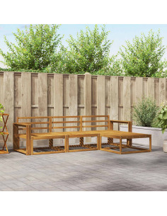 Set di divani da esterno 4 pcs Naturale