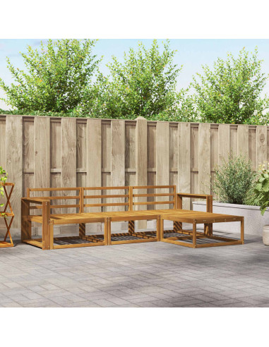 Set di divani da esterno 4 pcs Naturale