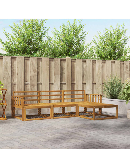 Set di divani da esterno 4 pcs Naturale