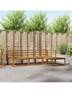 Set di divani da esterno 4 pcs Naturale