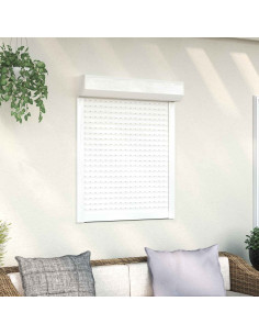 Persiana a rullo Bianco 80 x 100 cm Alluminio e poliuretano