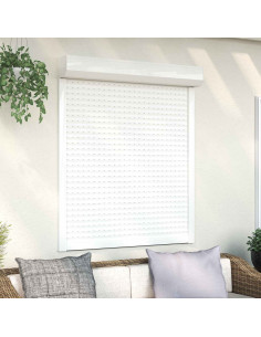 Persiana a rullo Bianco 110 x 130 cm Alluminio e poliuretano