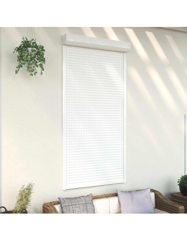 Persiana a rullo Bianco 110 x 220 cm Alluminio e poliuretano