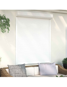 Persiana a rullo Bianco 120 x 150 cm Alluminio e poliuretano
