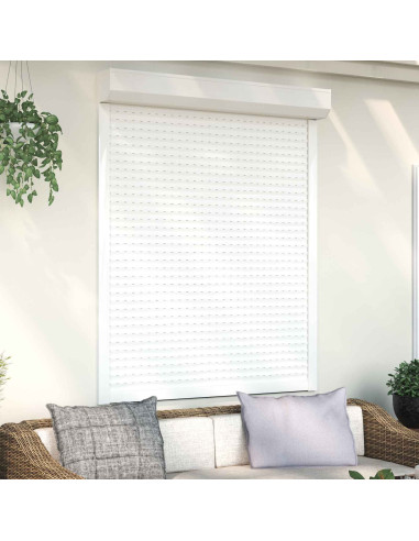 Persiana a rullo Bianco 120 x 150 cm Alluminio e poliuretano