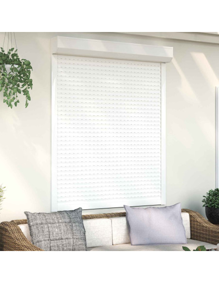 Persiana a rullo Bianco 120 x 150 cm Alluminio e poliuretano
